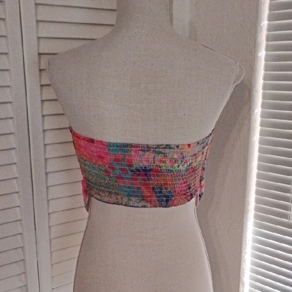 NATURAL LIFE Colorful Patchwork Crop Top - Picture 4 of 5